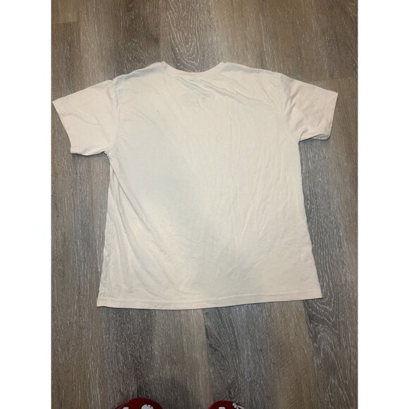 Mighty Fine Beige Skeleton Graphic Tee M Cotton/Poly Short Sleeve Casual T-Shirt - Picture 6 of 6